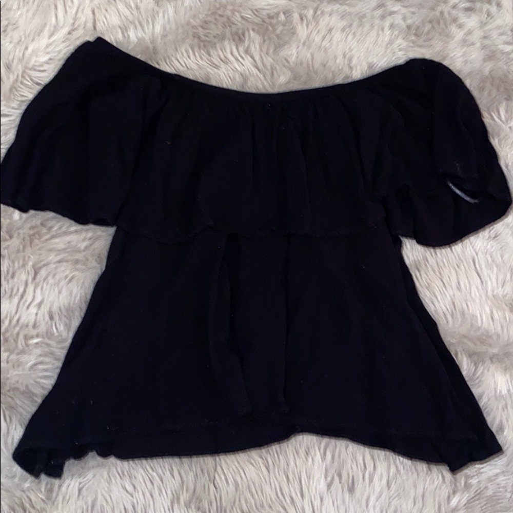 Off the shoulder black top